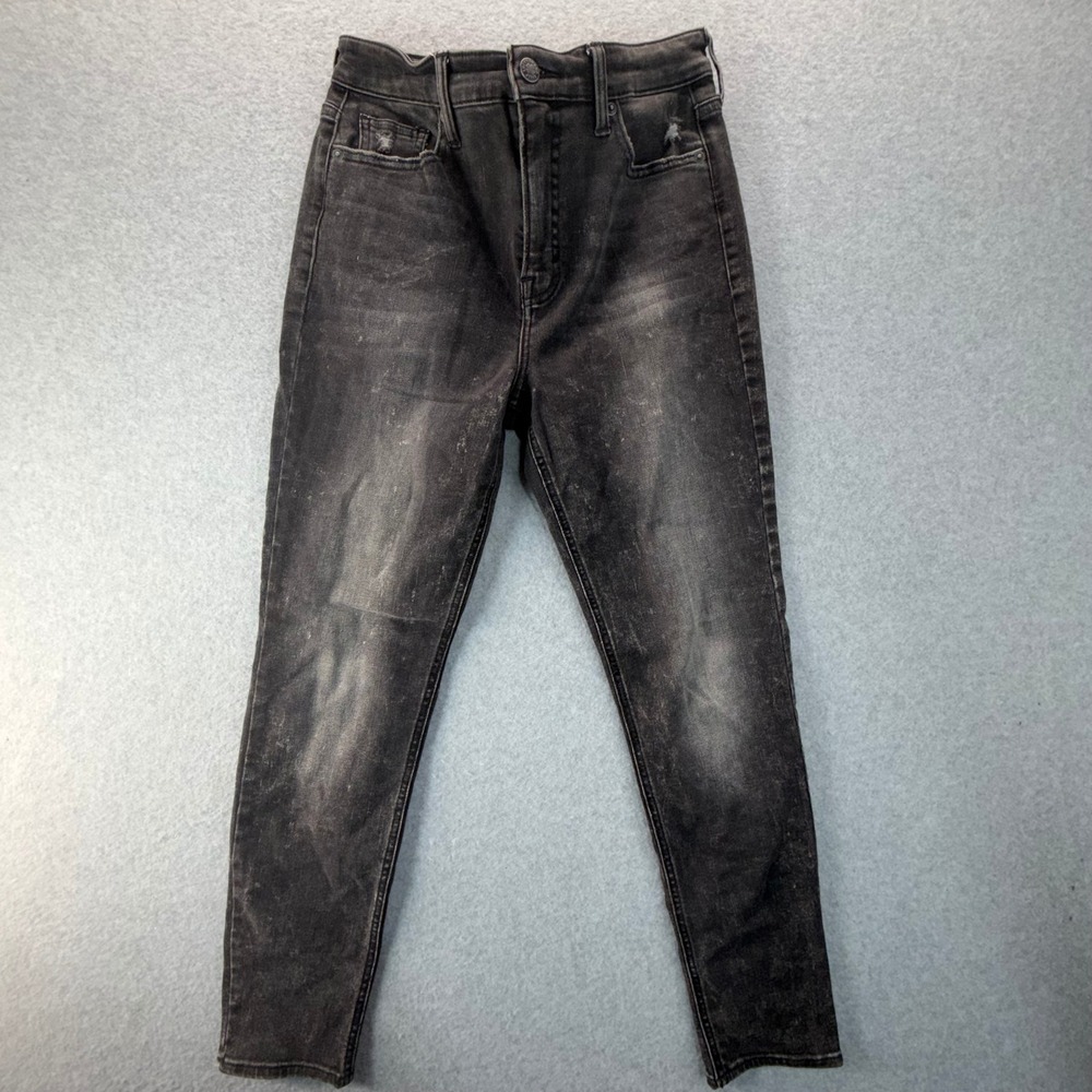 Lucky Brand Bridgette Skinny Jeans Womens 6/28 Faded Black High Rise Distressed